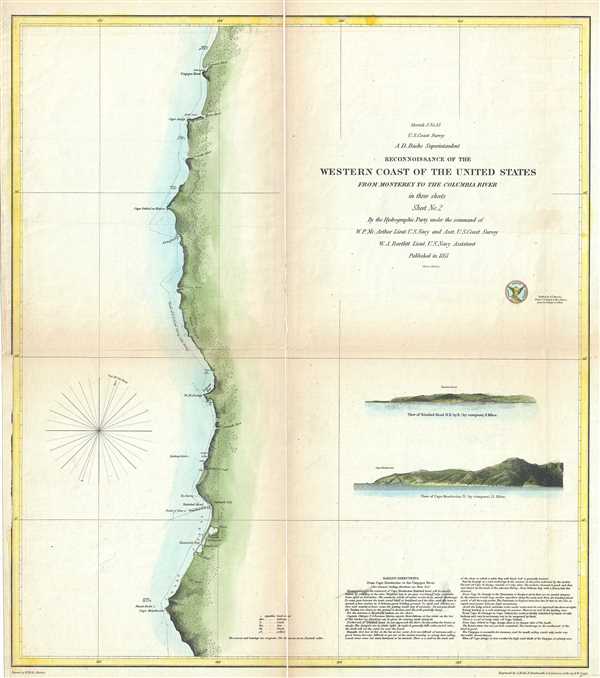 Sketch J No. 13 Reconnaissance of the Western Coast of the United States from Monterey to the Columbia River in three sheets Sheet No. 2. - Main View