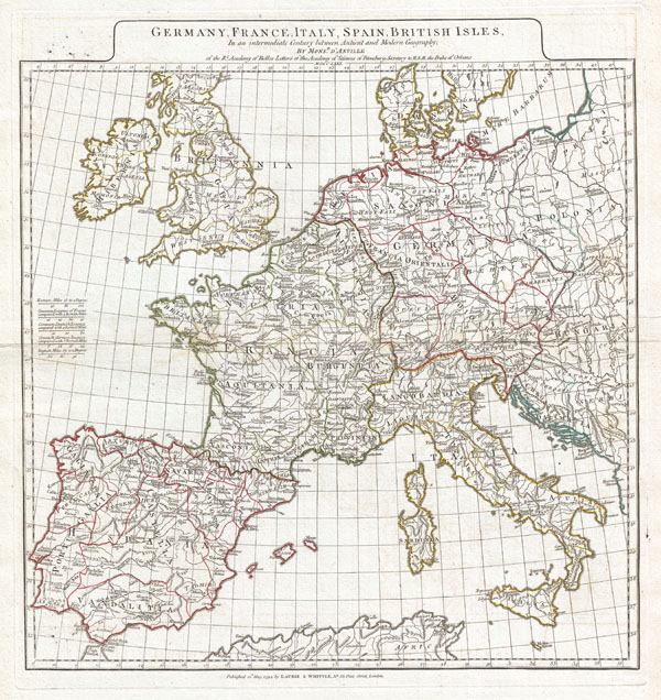 Germany, France, Italy, Spain, British Isles, In an intermediate Century between Ancient and Modern Geography… - Main View