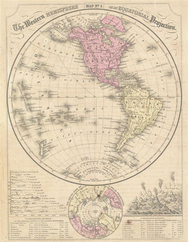 The Western Hemisphere on an Equatorial Projection. - Main View