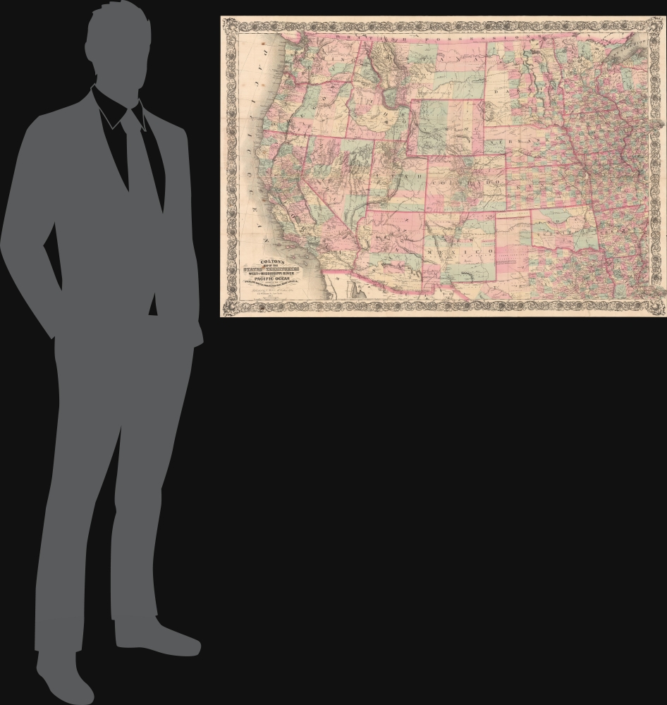 Colton's Map of the States and Territories West of the Mississippi River to the Pacific Ocean showing the Overland Routes, Projected Rail Road Lines etc. - Alternate View 1