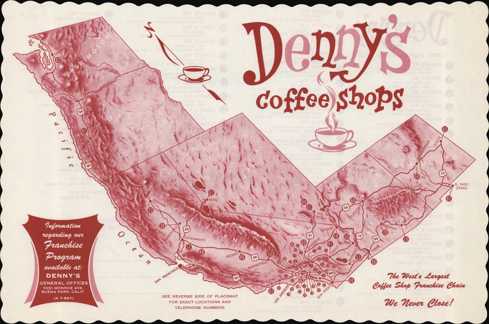 Denny's Coffee Shops: The West's Largest Coffee Shop Franchise Chain. We Never Close! - Main View