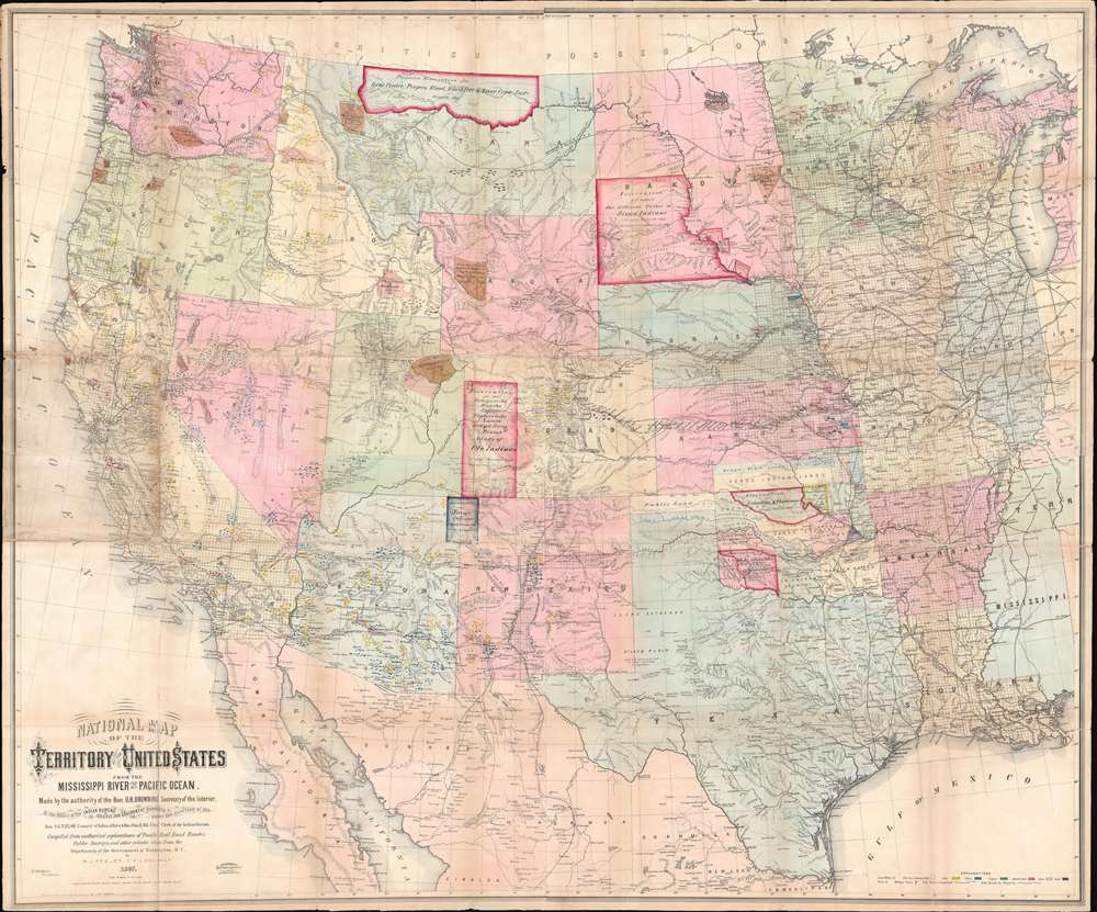 National Map of the Territory of the United States From The Mississippi River To The Pacific Ocean. - Main View