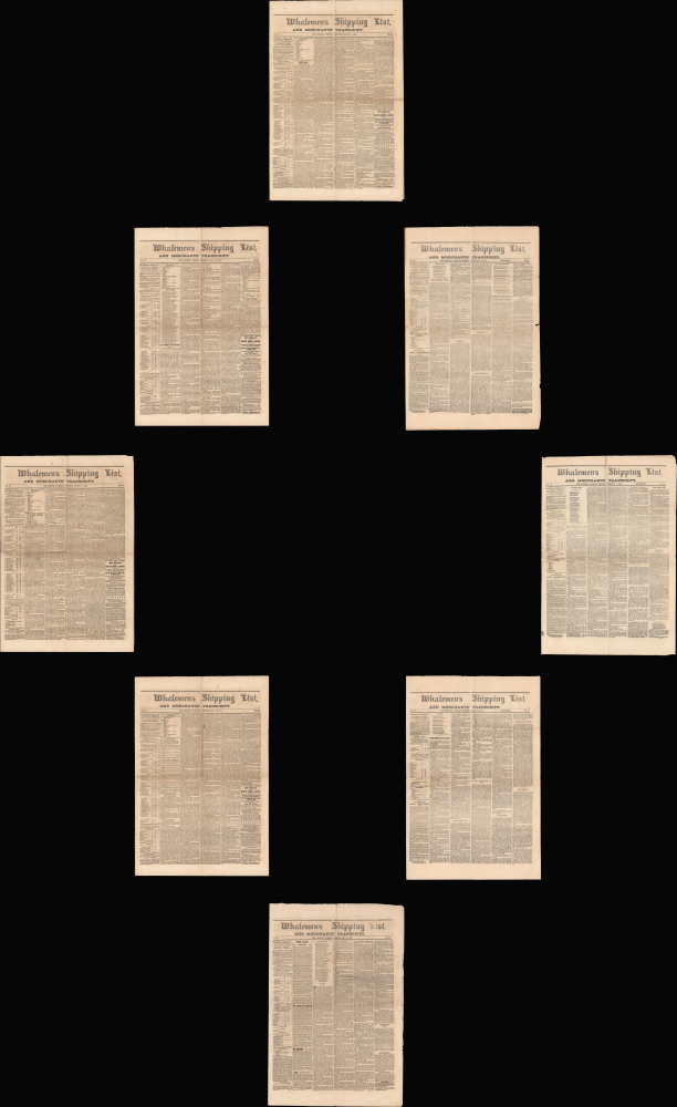 1880 Nine Issues of Key Publication of American Whaling Industry
