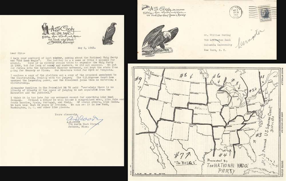 Proposed U.S. Supreme Court Districts. Presented by the National Whig Party. - Main View