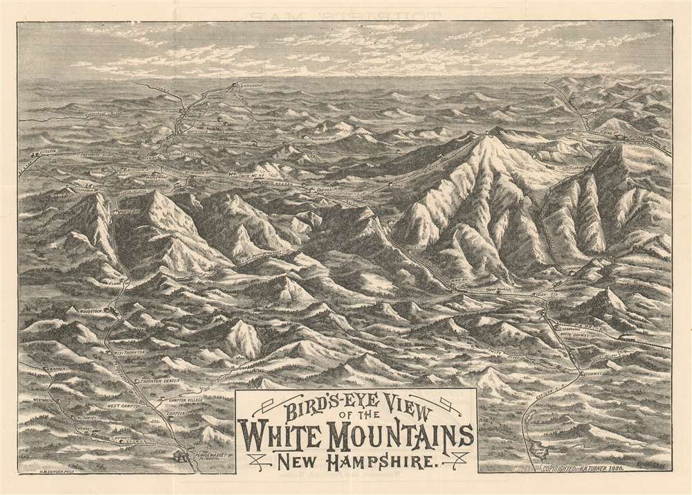 Bird's Eye View of the White Mountains New Hampshire. - Main View