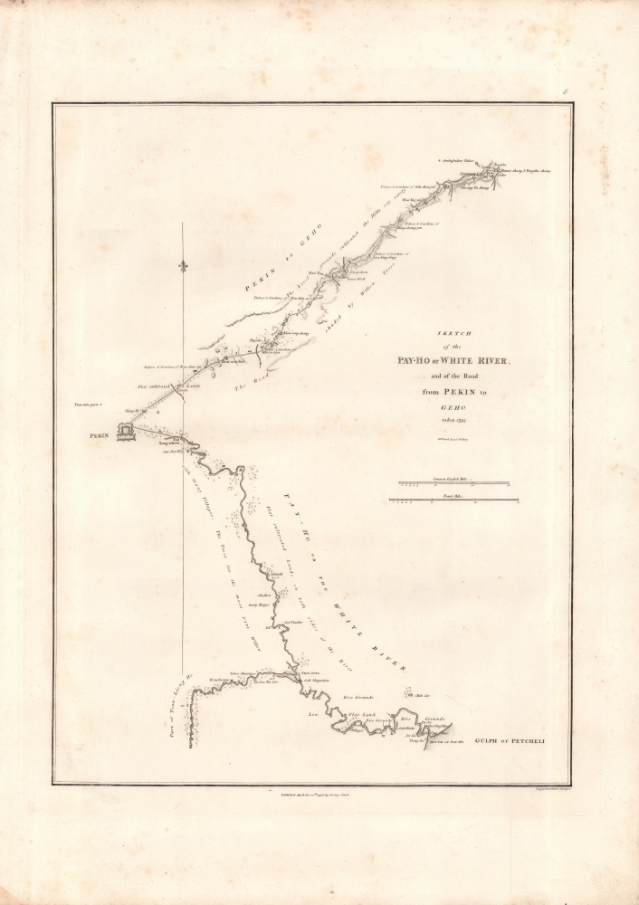 Sketch of the Pay-Ho or White River and of the road from Pekin to Geho. - Main View