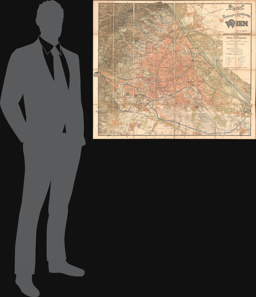 Plan der Reichshaupt und Residenzstadt Wien mit Angabe der neuen Bezirkseintheilung und der früheren Gemeindegrenzen. - Alternate View 1