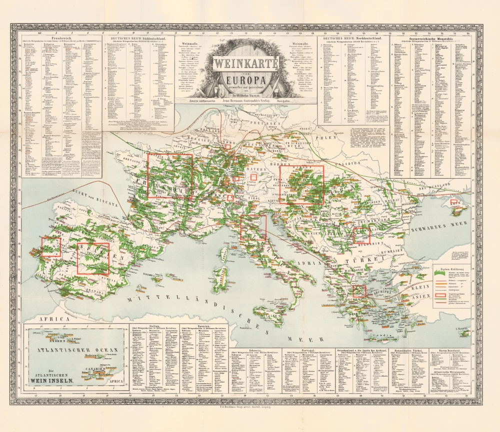 Weinkarte von Europa. - Main View