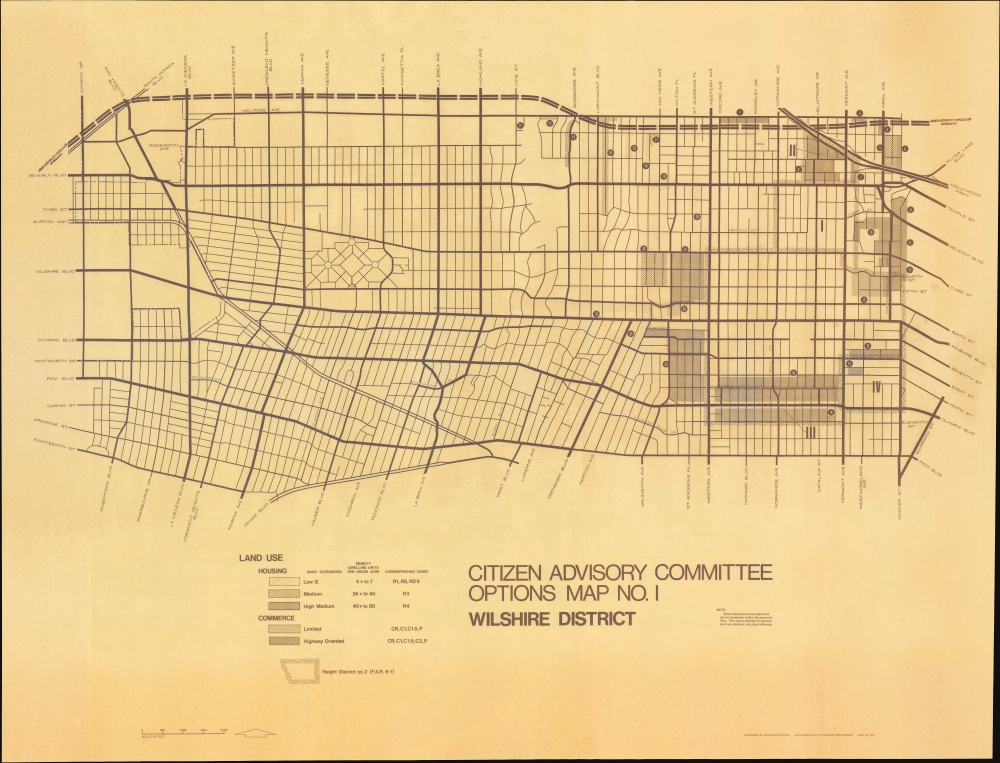 Citizen Advisory Committee Options Map No. 1. Wilshire District. - Main View