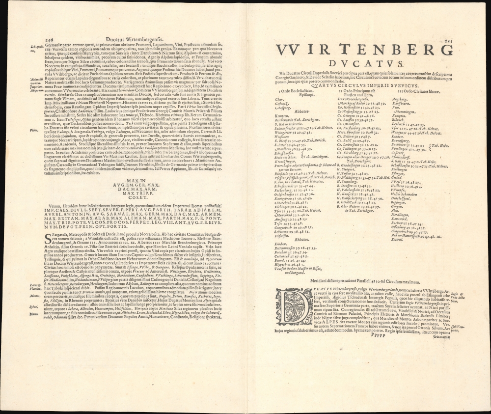 Wirtenberg Ducatus. - Alternate View 1