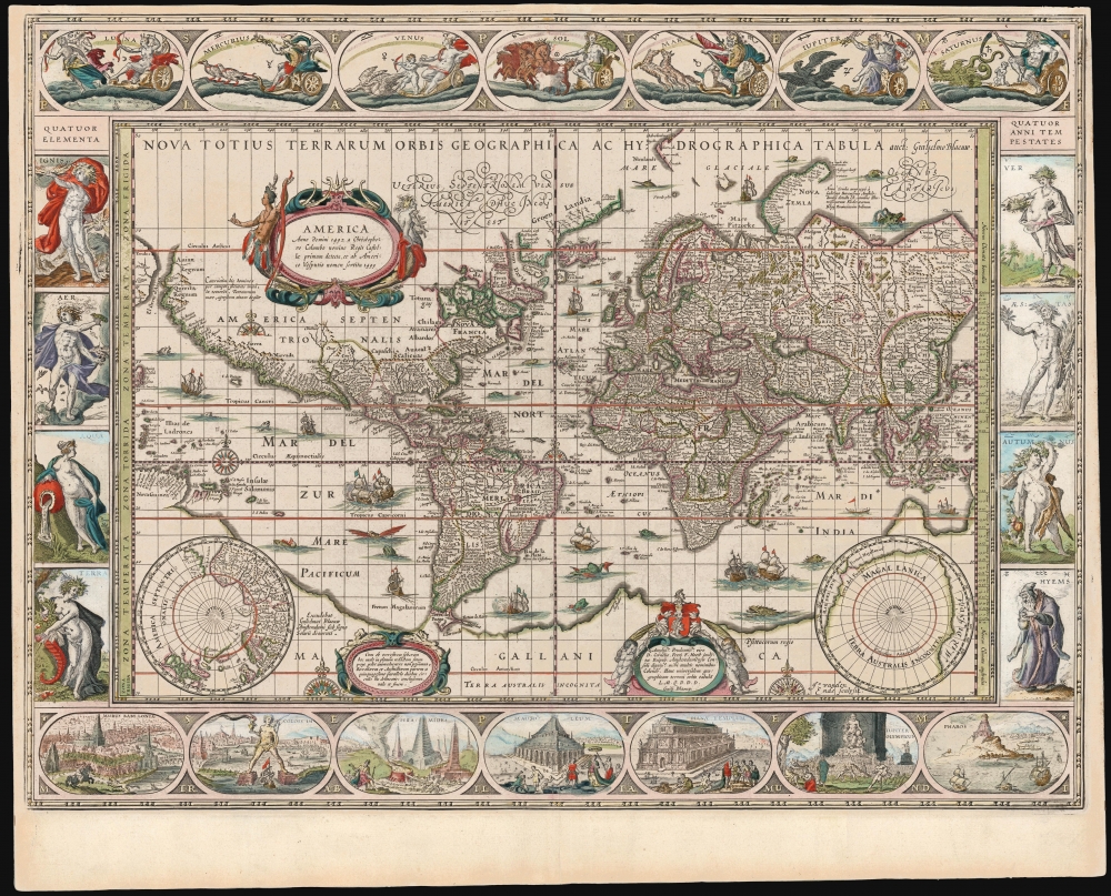 Nova Totius Terrarum Orbis Geographica ac Hydrographica Tabula. auct. Guiljelmo Blaeuw. - Main View