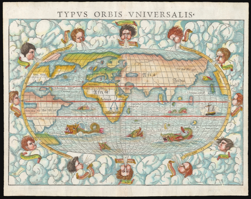 1550 Münster Map of the World