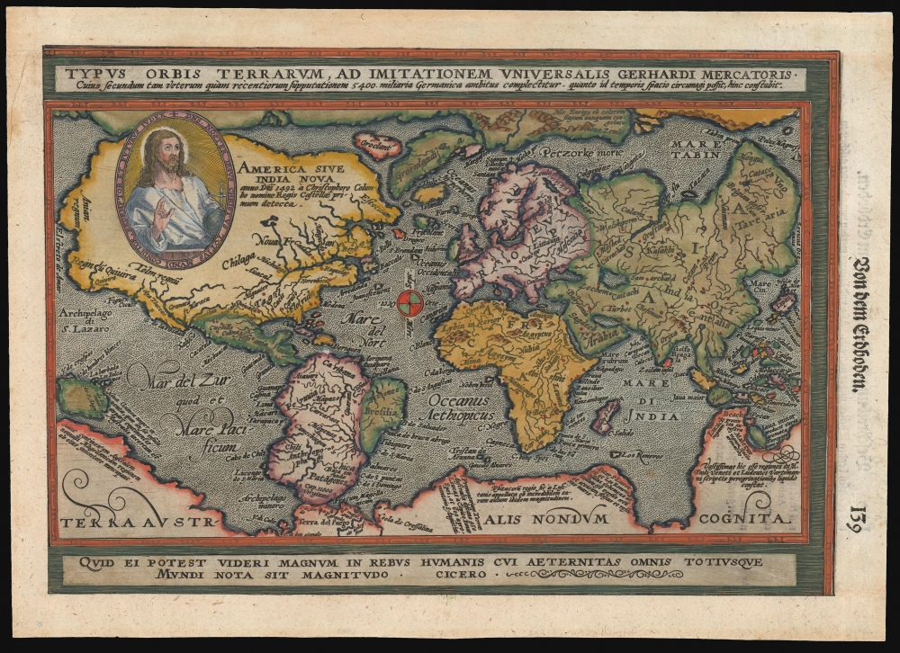 Typus Orbis Terrarum, ad Imitationem Universalis Gerhardi Mercatoris. - Main View