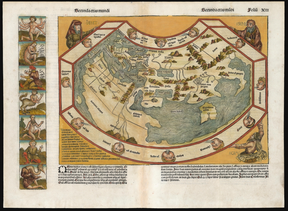 [Untitled map of the world] 'Secunda etas mūdi'. - Main View