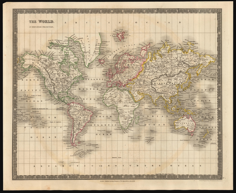 The World, On Mercators Projection. - Main View