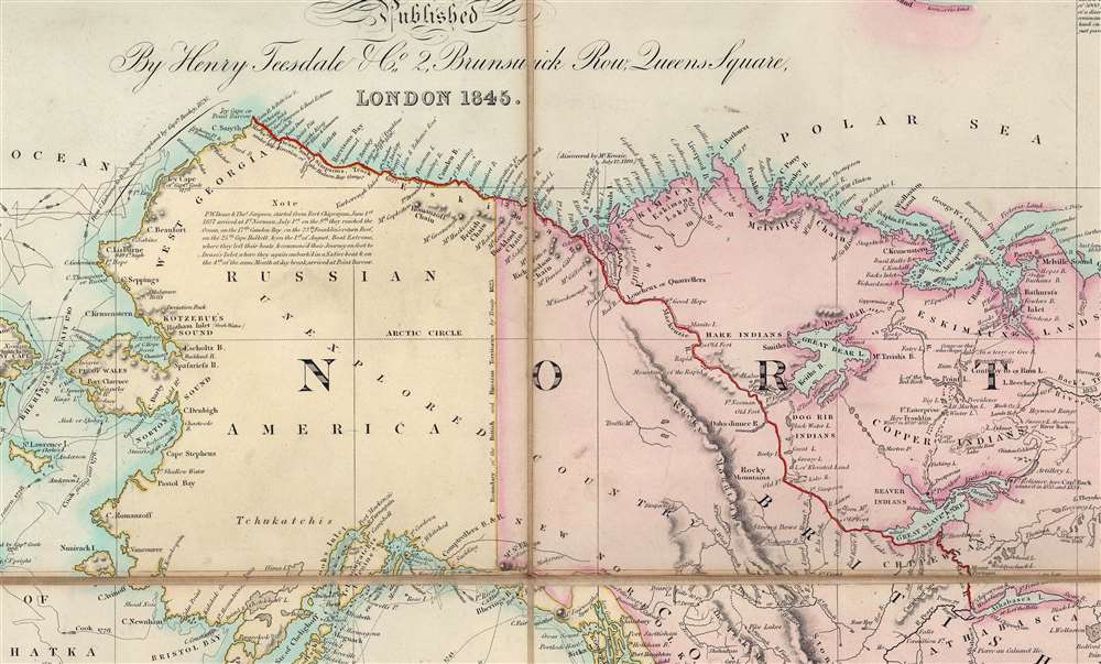 A New Chart of the World On Mercator's Projection With The Tracks Of The Most Celebrated and Recent Navigators. - Alternate View 6