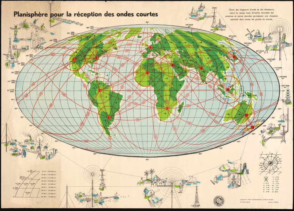 Planisphère pour la réception des ondes courtes. - Main View