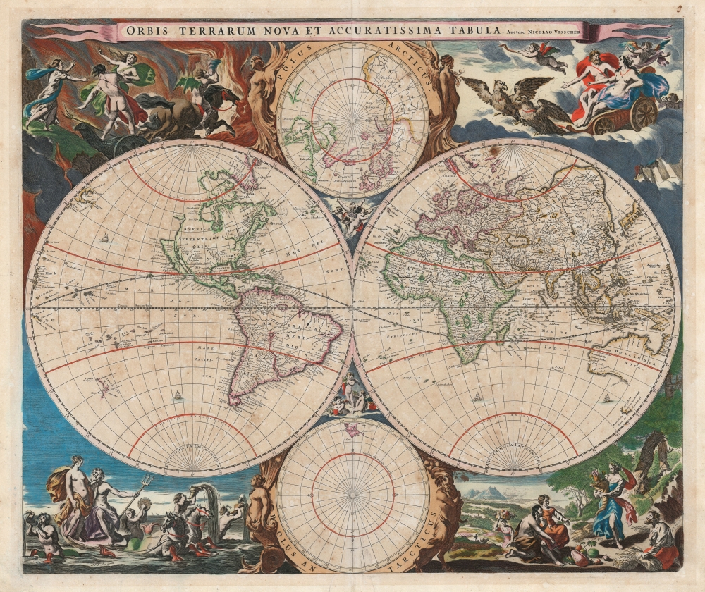 Orbis Terrarum Nova et Accuratissima Tabula. Auctore Nicolao Visscher. - Main View