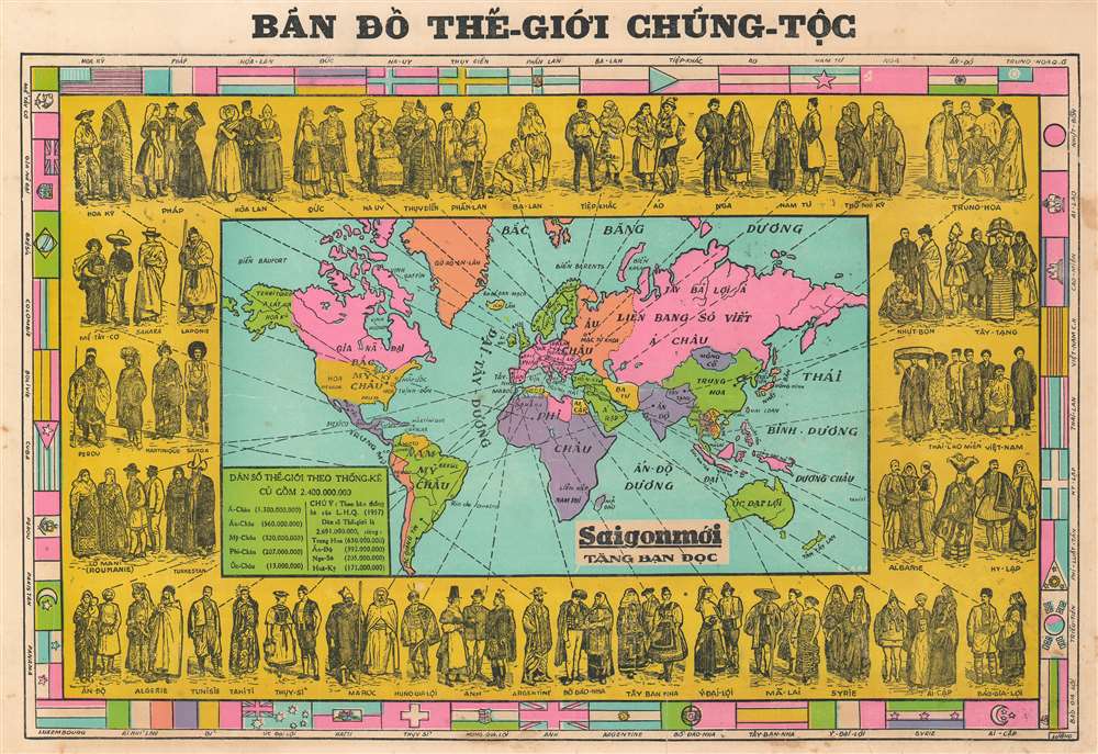 Bản Đồ Thể-Giới Chủng-Tộc. / [Map of the World's Ethnicities]. - Main View