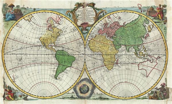 A New And Accurate Map Of All The Known World Geographicus Rare Antique Maps