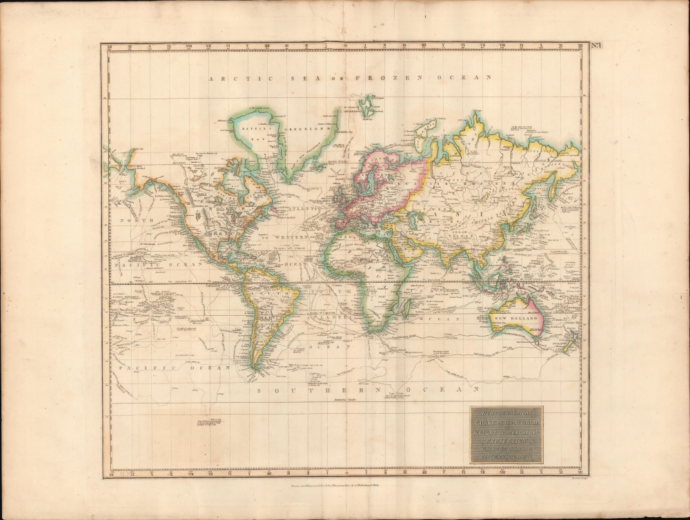 Hydrographical Chart of the World on Wright or Mercator's Projection With Tracts of the Last Circumnavigators. - Main View