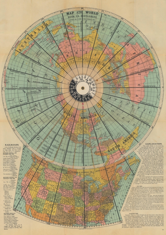 Map of the World with U.S. Supplement. - Main View