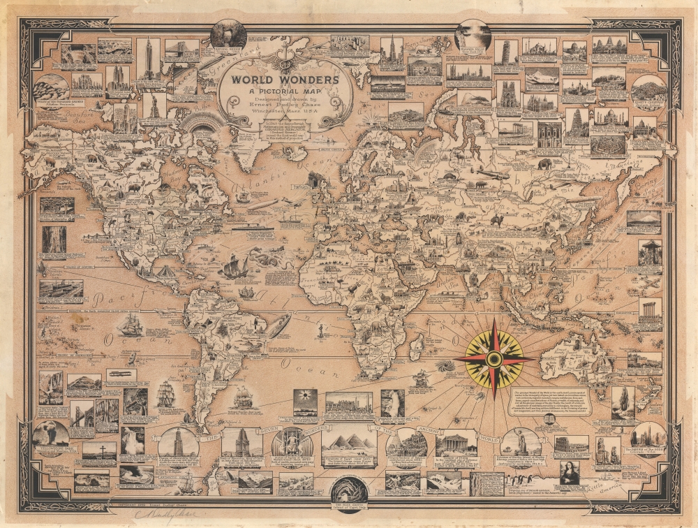 World Wonders. A Pictorial Map. - Main View
