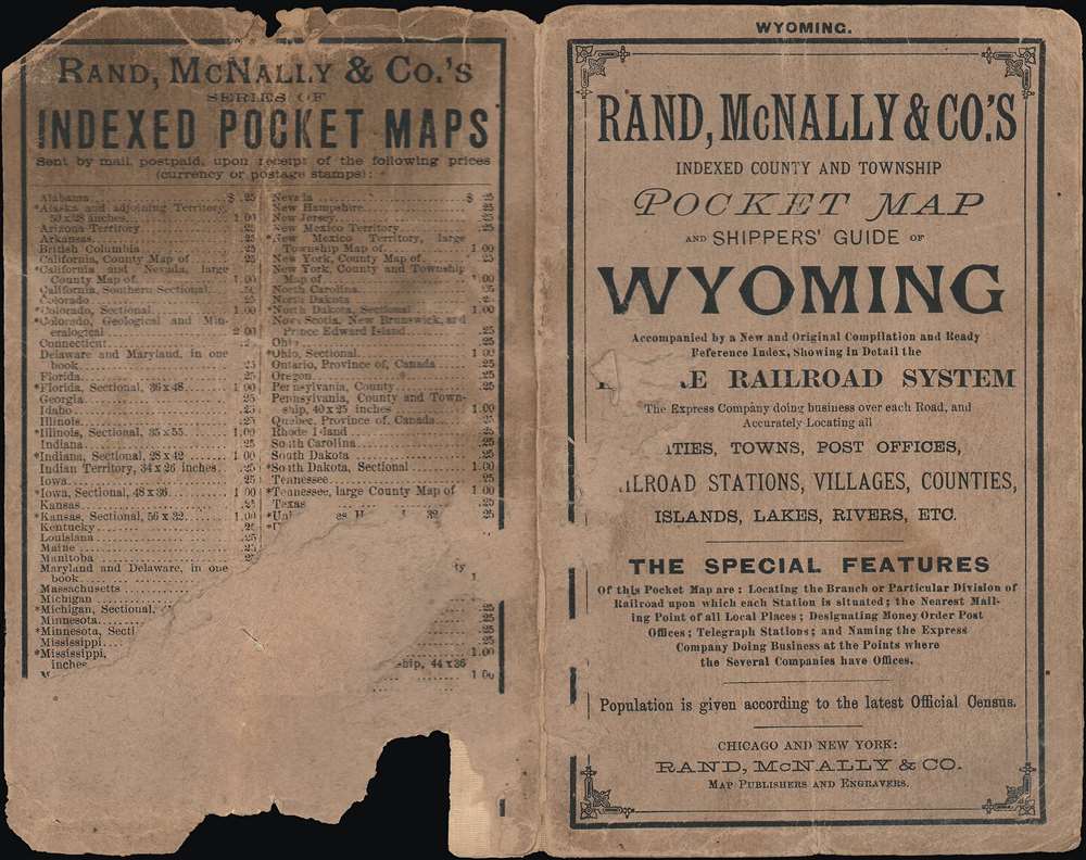 Rand, McNally and Co.'s Wyoming. - Alternate View 1