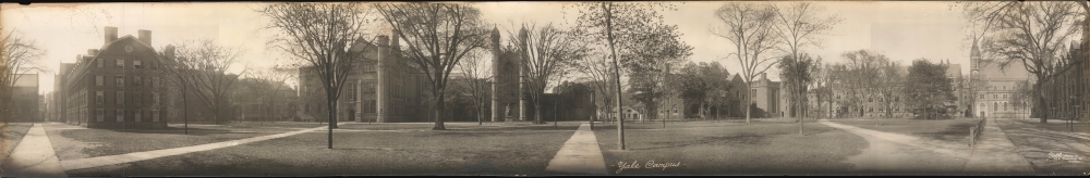 1917 Falk Panoramic Photographic View of Yale University Campus