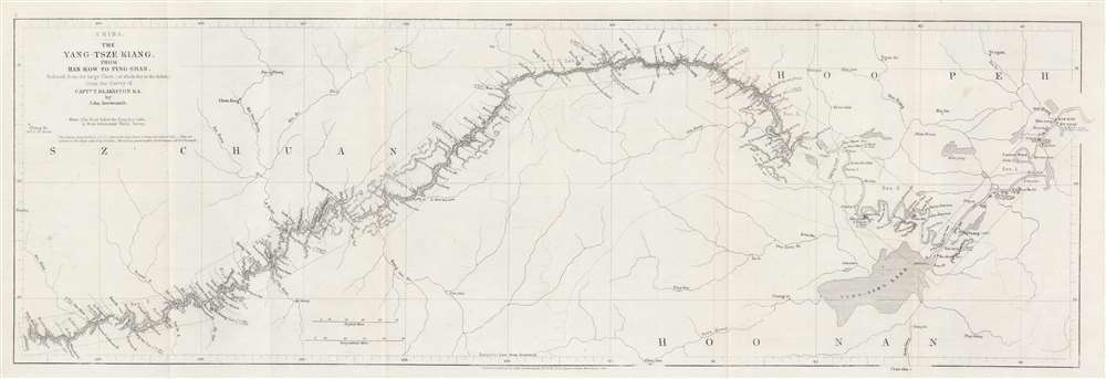 1862 Arrowsmith Map of the Yangtze River, China