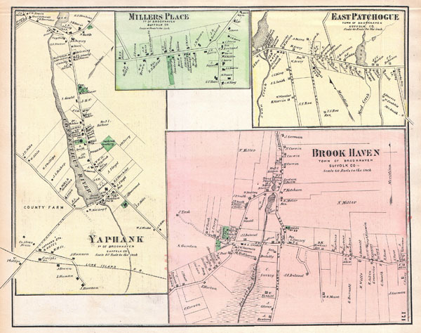 Yaphank, Tn. of Brookhaven. / Brookhaven, Town of Brookhaven, Suffolk Co. / Millers Place, Tn. of Brookhaven, Suffolk Co. / East Patchogue, Town of Brookhaven, Suffolk Co. - Main View