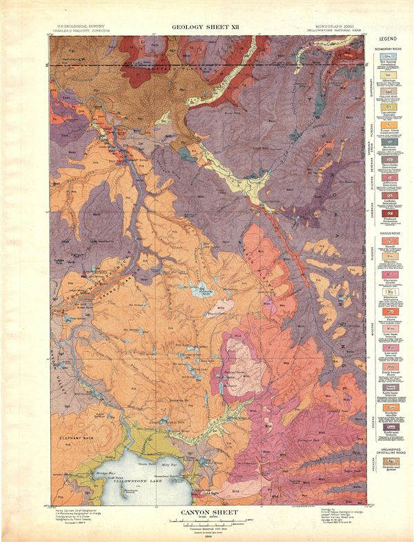 Canyon Sheet.  Geology Sheet XII. - Main View