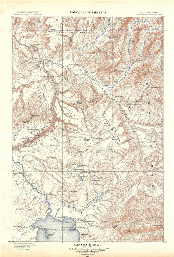 Canyon Sheet.  Topography Sheet VI. - Main View