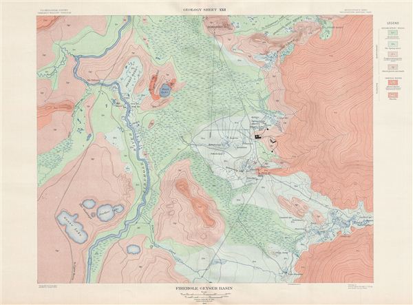 Firehole Geyser Basin.  Geology Sheet XXII. - Main View