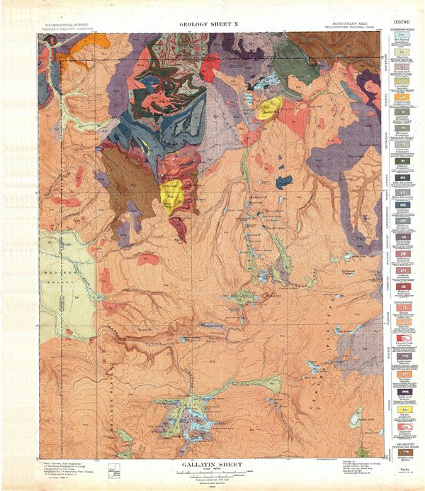 Gallatin Sheet.  Geology Sheet X. - Main View