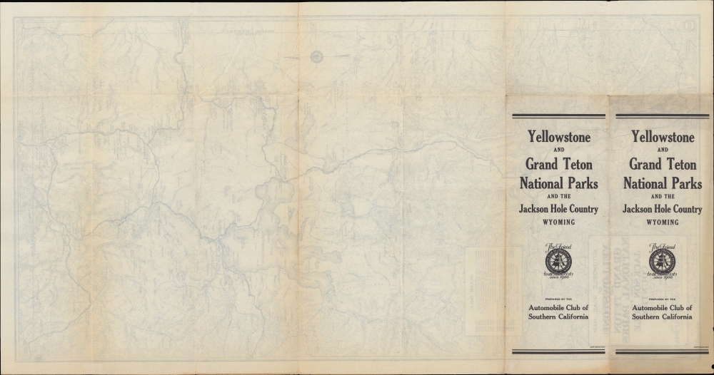 Automobile Road Map of Yellowstone and Grand Teton National Parks Including the Jackson Hole Country Wyoming. - Alternate View 1