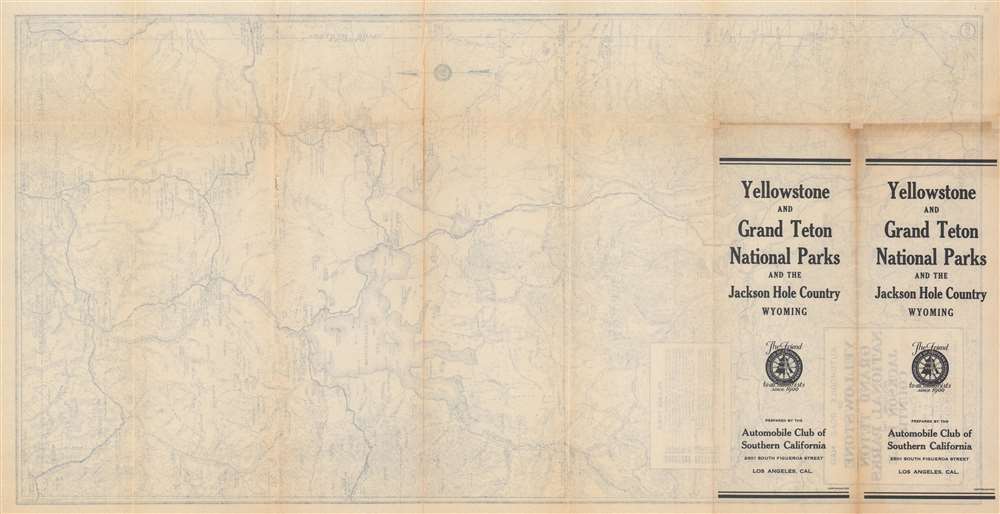 Automobile Road Map of Yellowstone and Grand Teton National Parks Including the Jackson Hole Country Wyoming. - Alternate View 1