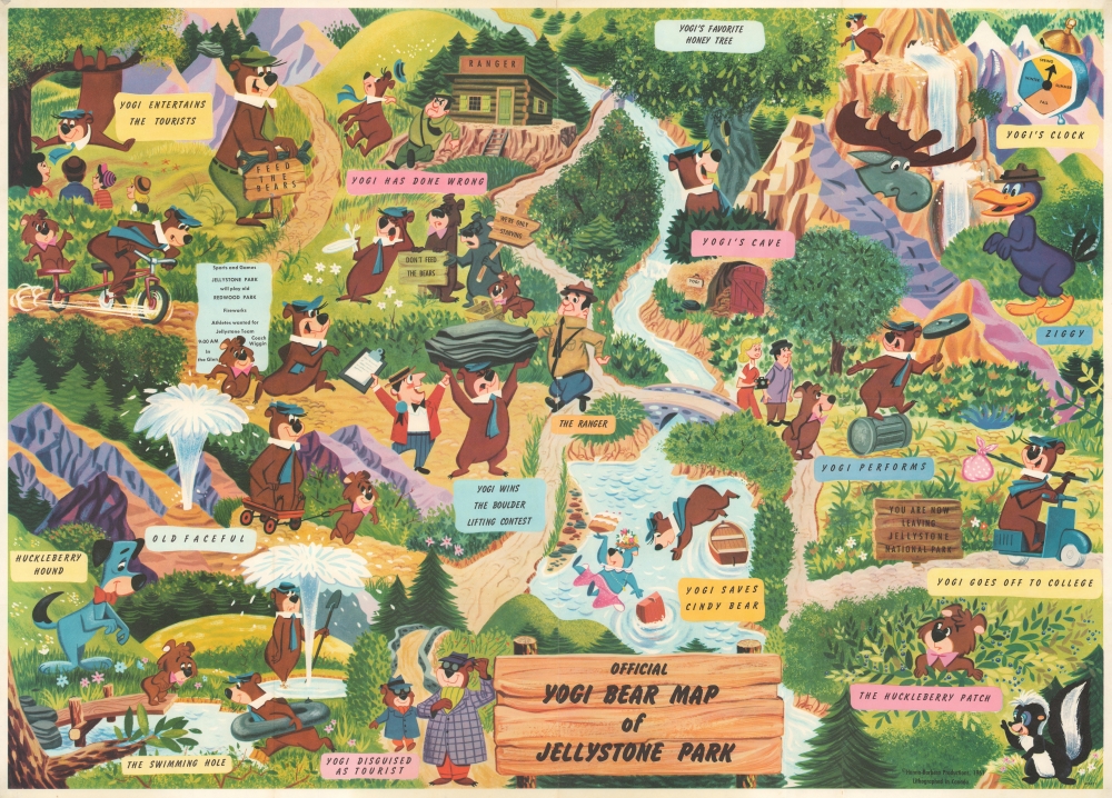 Official Yogi Bear Map of Jellystone Park. - Main View