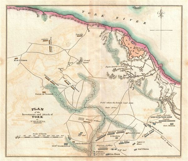 Plan of the Investment and Attack of York in Virginia. - Main View