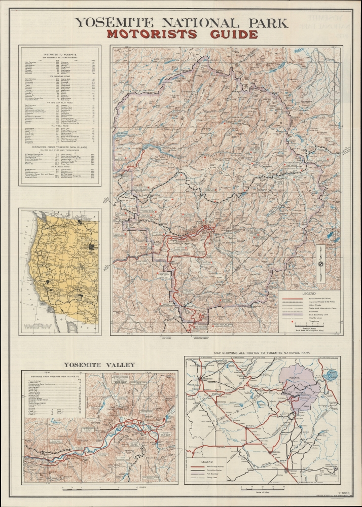 Yosemite National Park Motorists Guide. / Motorists Guide Yosemite National Park 1935. - Main View