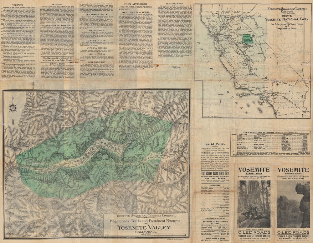 Yosemite Wawona Route via Mariposa Big Trees, Inspiration Point and Glacier Point. - Alternate View 1