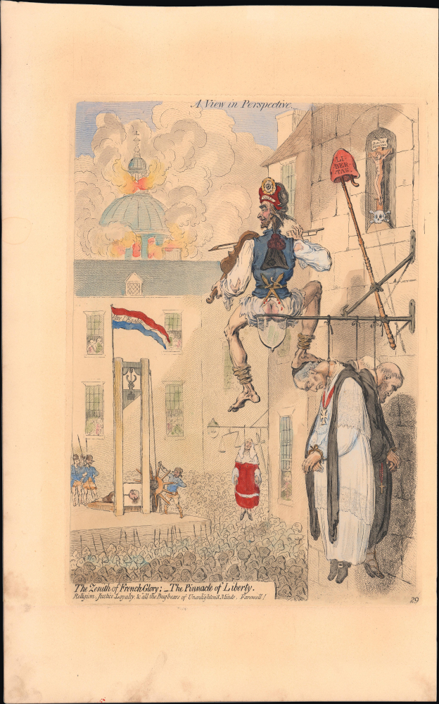 A View in Perspective / The Zenith of French Glory; The Pinnacle of Liberty. Religion, Justice, Loyalty and all the Bugbears of Unenlighten'd Minds, Farewell! - Main View