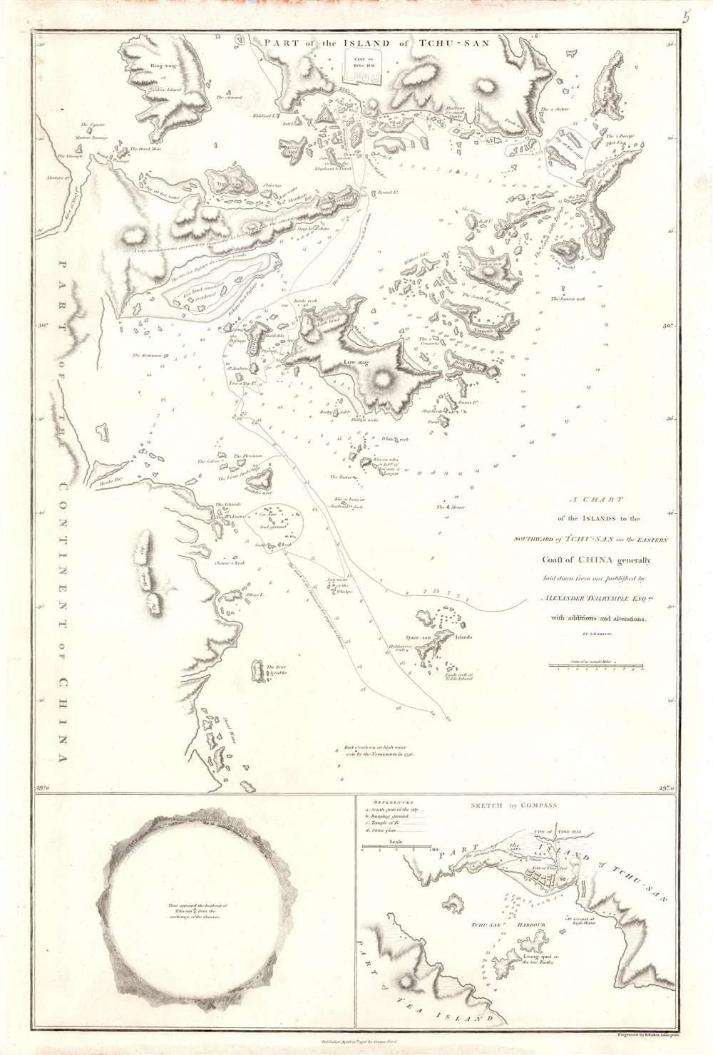 A Chart of the Islands to the Southward of Tchu-san on the Eastern Coast of China generally laid down from one published by Alexander Dalrymple Esqre. with additions and alternations. - Main View