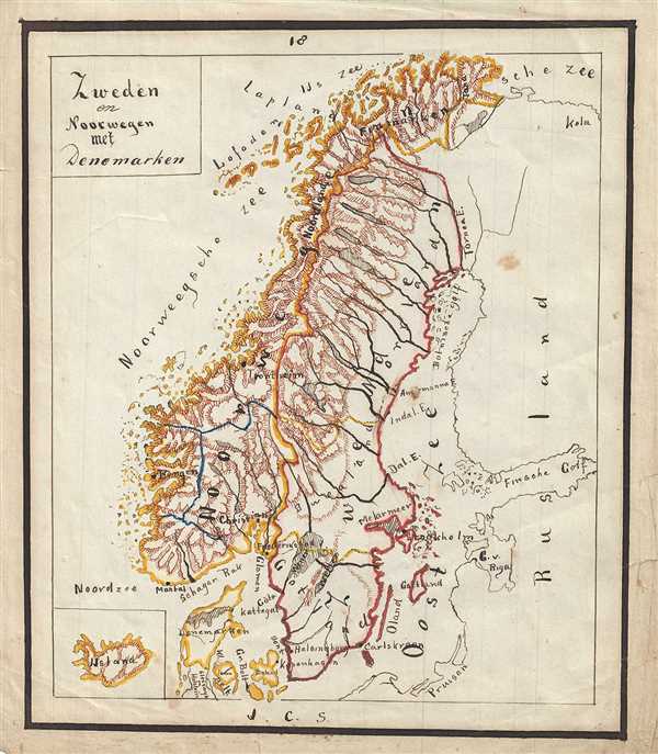 Zweden en Noorwegen met Denemarken. - Main View