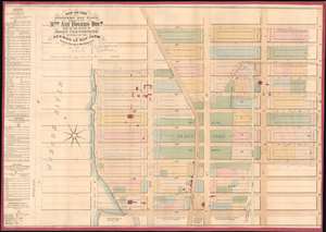 1867 Holmes Map of the Upper West Side and Manhattan Valley, New York City