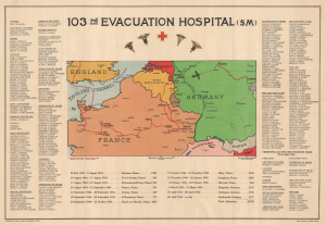 1945 WWII Route Map of the 103rd Evacuation Hospital