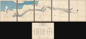 1945 LeDonne Map of Europe and the 1115th Engineer Combat Group During World War II