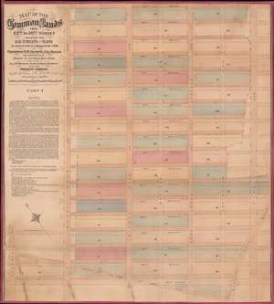 1874 Holmes Map of Midtown Manhattan, New York City Including Times Square