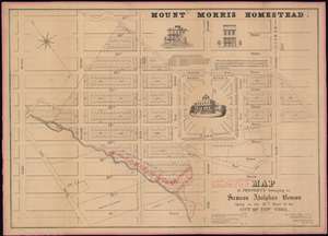 1848 Nicholson Map of Mount Morris, Harlem, Manhattan, New York City