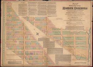 1871 Holmes Map of the Upper East Side, Manhattan, New York City